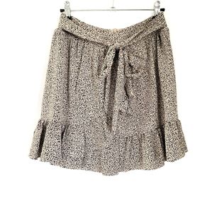 Altar'd State Leopard Print Wrap Style Ruffle Tie Skirt XS